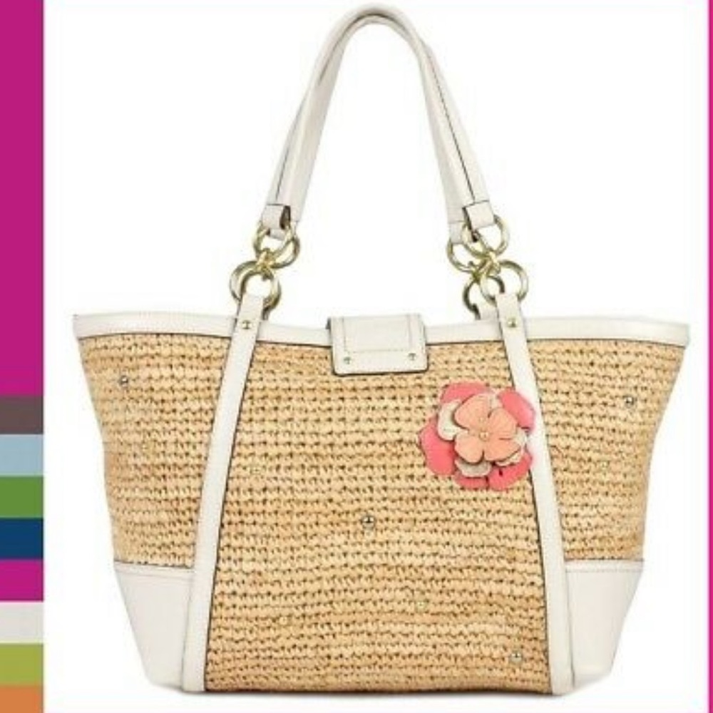 Coach Hampton Embellished Weekend Straw bag - Picture 3 of 11